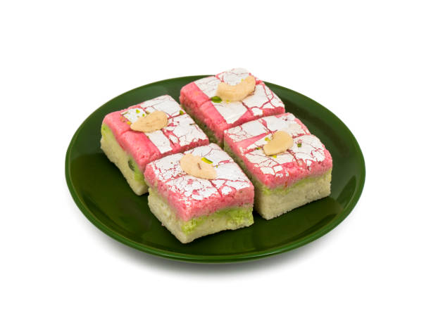 istock Indian Sweet Dryfruit Barfi on White Background 1265596627