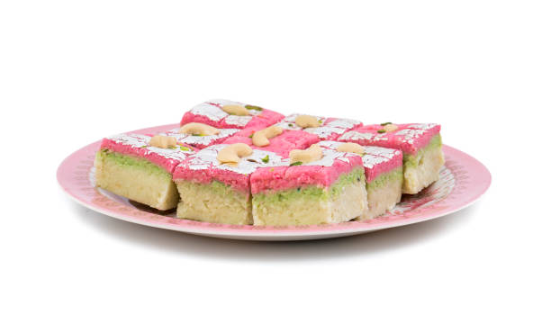 istock Indian Sweet Dryfruit Barfi on White Background 1265596945