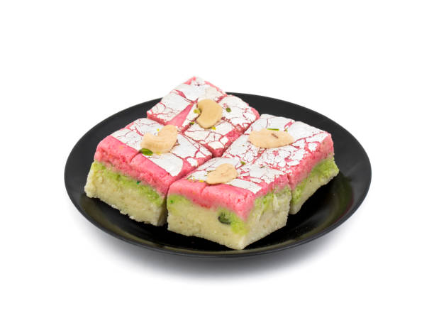 istock Indian Sweet Dryfruit Barfi on White Background 1265596996