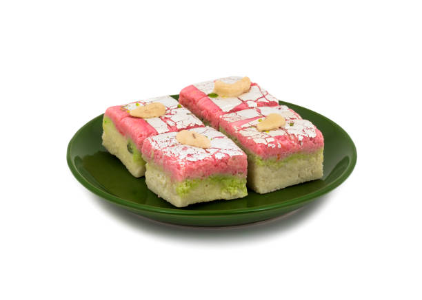 istock Indian Sweet Dryfruit Barfi on White Background 1265597054