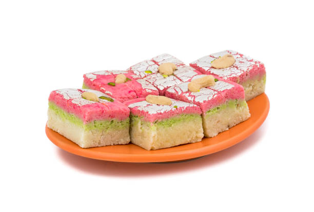 istock Indian Sweet Dryfruit Barfi on White Background 1265598114