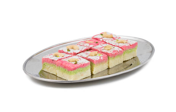 istock Indian Sweet Dryfruit Barfi on White Background 1265598432