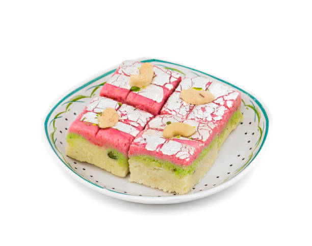 istock Indian Sweet Dryfruit Barfi on White Background 1265598483