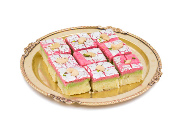 istock Indian Sweet Dryfruit Barfi on White Background 1265599423