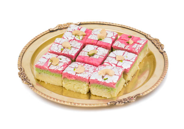 istock Indian Sweet Dryfruit Barfi on White Background 1265599460
