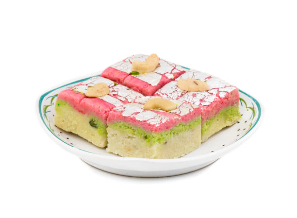 istock Indian Sweet Dryfruit Barfi on White Background 1265599876