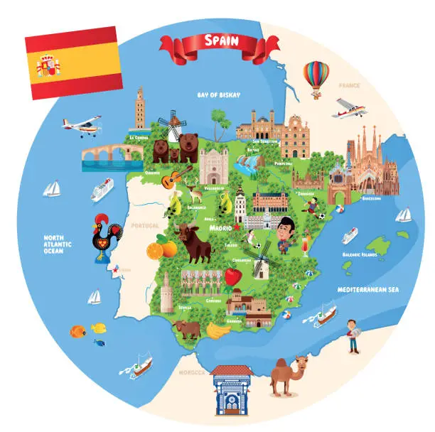 Vector illustration of Spain Map