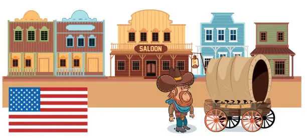 Vector illustration of Wild West
