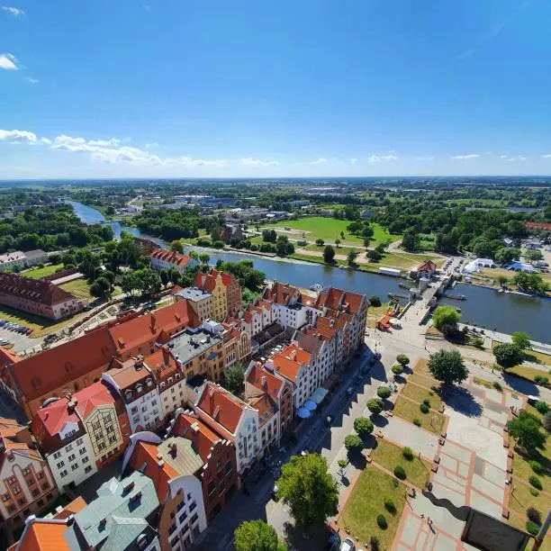 View from the cathedral tower on Elblag, Poland