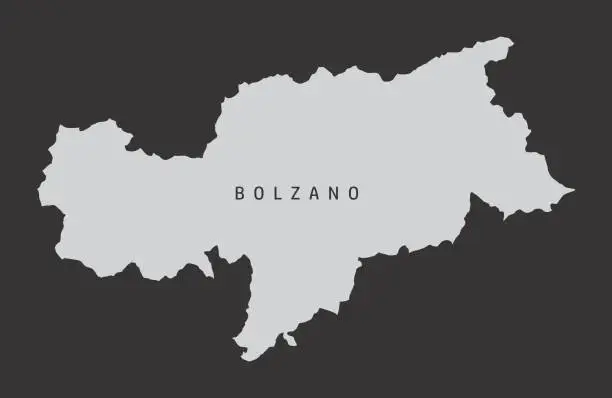 Vector illustration of Bolzano province map