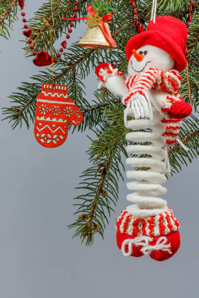 istock Branches of fir tree with Christmas ornament 1265612123