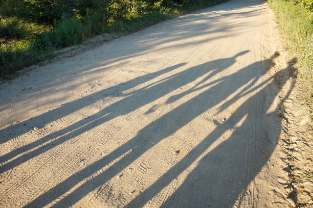 Photo of the shadow of the family. stock photo