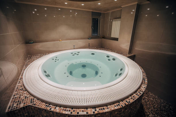 istock Hot tub at spa 1265622415