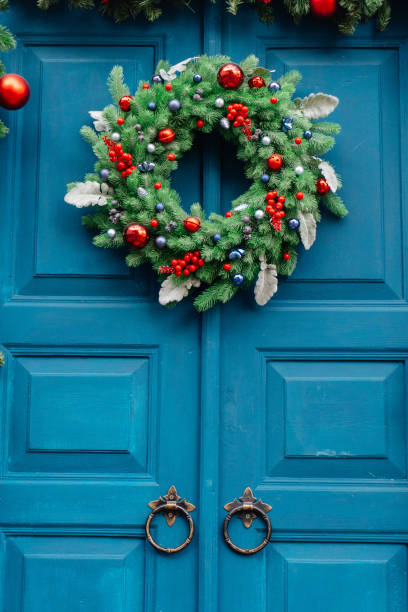 istock Christmas decor of the front door. 1265626859