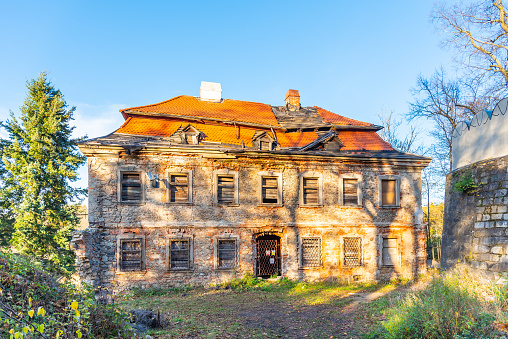 Devasted building of deanery in Horni Slavkov, Czech Republic.