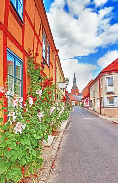 Street in Ystad,  Sweden.