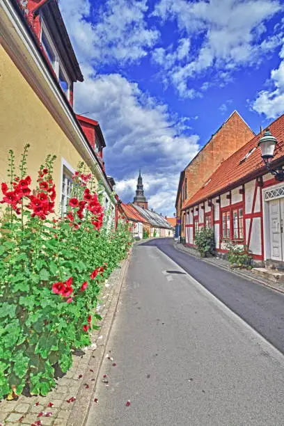Street in Ystad, Sweden.