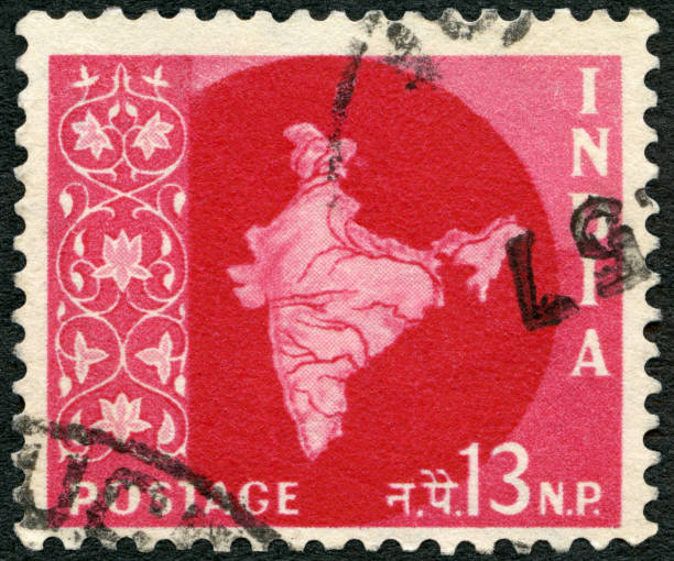 istock Postage stamp printed in India shows Map of India, 1957 1265634691