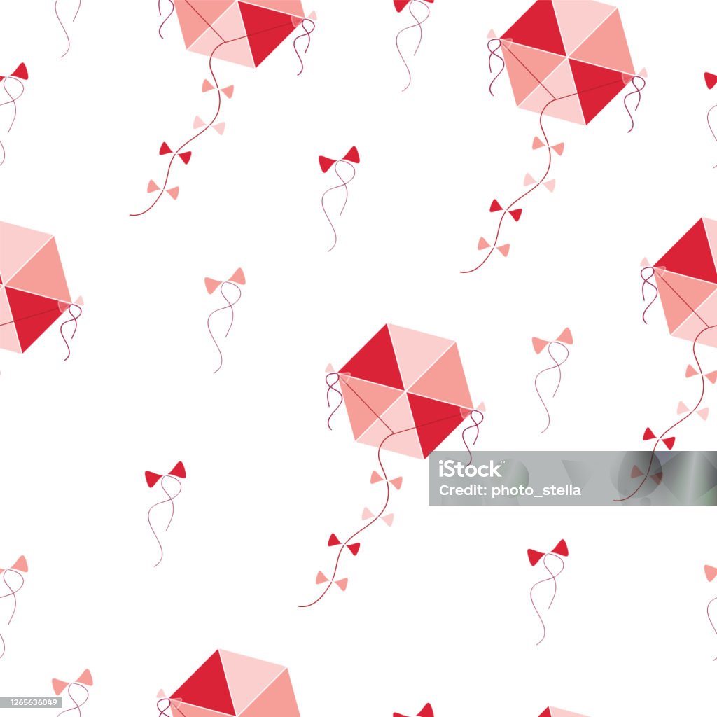 Pink Kite Pattern Pink Kites Seamless Pattern Vector Stock Illustration - Download Image ...