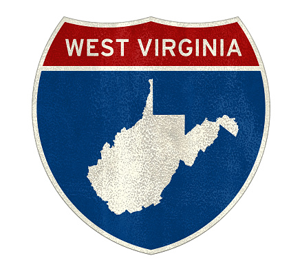 West Virginia Interstate road sign map