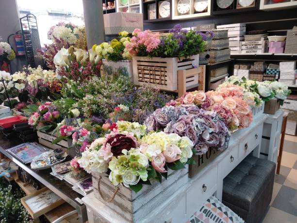 istock Some flowers in a market 1265646489