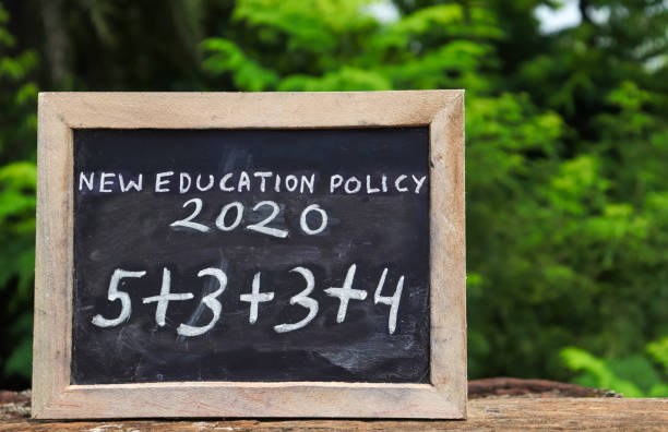 istock New Education Policy 2020 & Its Structure Written On Chalkboard, India's New Education Policy 1265649811