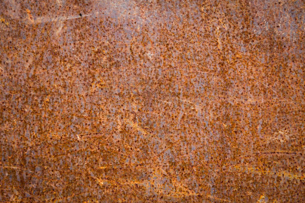 istock Texture of an iron plate all damaged with rust. 1265653457