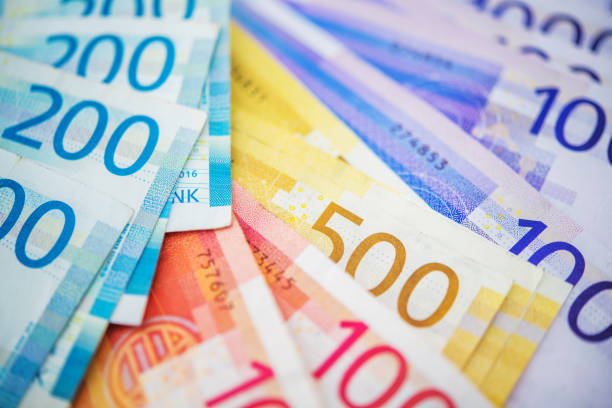 istock Variety Of New Norwegian Krone Banknotes. 1265659558