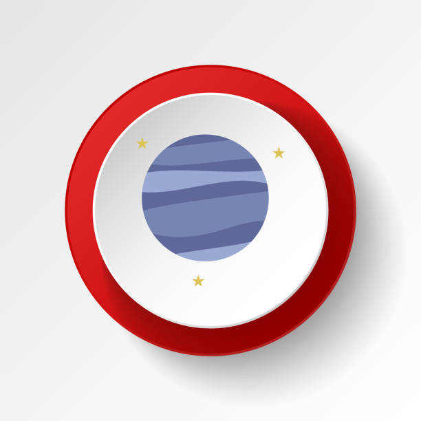 Neptune colored button icon. Element of space illustration. Signs and symbols icon can be used for web, logo, mobile app, UI, UX Neptune colored button icon. Element of space illustration. Signs and symbols icon can be used for web, logo, mobile app, UI, UX on white background greek god poseidon backgrounds stock illustrations