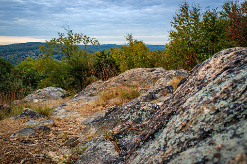 Colorful mountain landscape at Ramapo Reservation in Mahwah, NJ