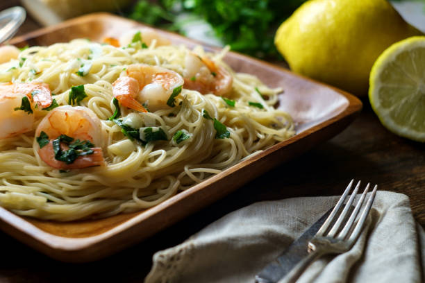 istock Shrimp Scampi Angel Hair Pasta 1265665406