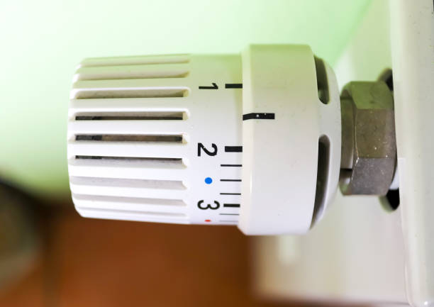 istock Close-up view of a heater thermostat. 1265668052