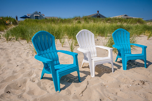 Beach chairs in Little Exuma Island - Bahamas