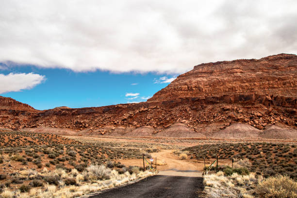 istock Thick white clouds hugging the hill on rugged terrain,  AZ, USA 1265673988