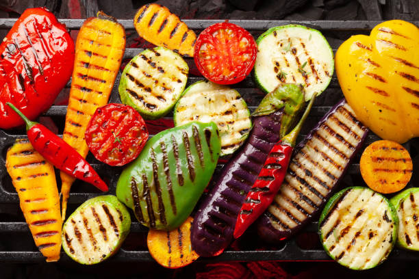 istock Grilled vegetables with spices and herbs 1265674044