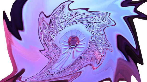 istock Abstract glowing pattern in blue and magenta colors as background. Futuristic curved lines. Concept. 1265674485