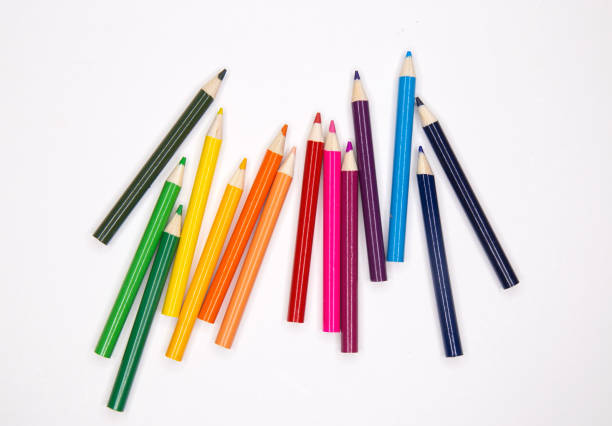 istock Wooden Colored Pencils Isolated On White Background 1265678891
