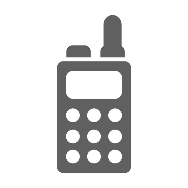 Gray color Walkie talkie icon Walkie talkie icon. Beautiful, meticulously designed icon. Well organized and editable Vector for any uses. radio symbols stock illustrations
