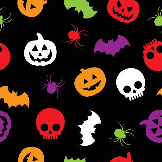 Vector illustration of Halloween Pattern 3