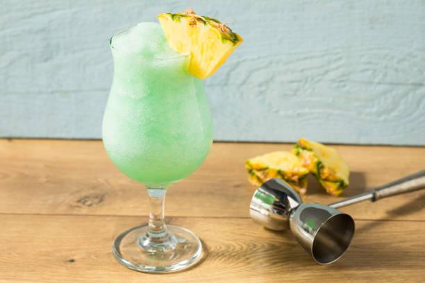 istock Boozy Freozen Blue Hawaii Cocktail 1265681734