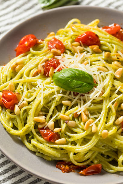 istock Healthy Homemade Basil Pesto Pasta 1265683910