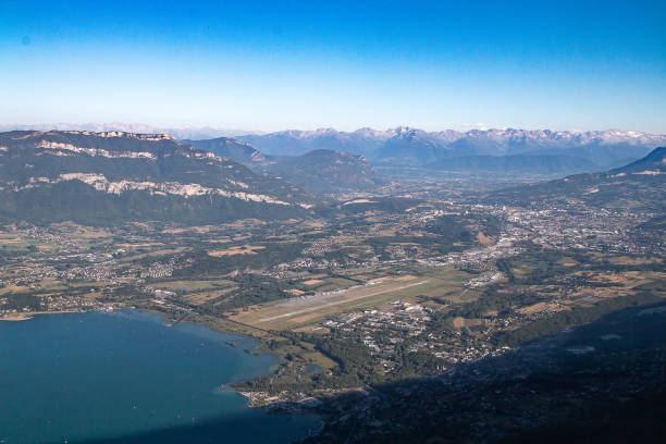 View of Lake Bourget and Chambéry