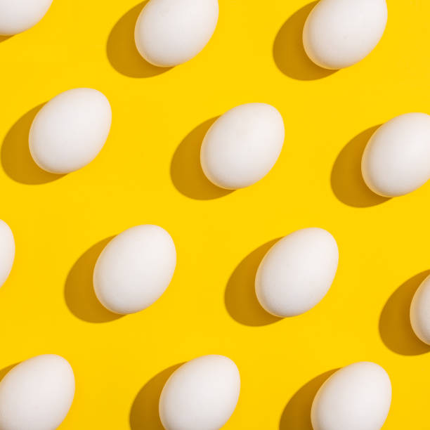 istock A Stylized Collection of eggs on a yellow Background. 1265686429