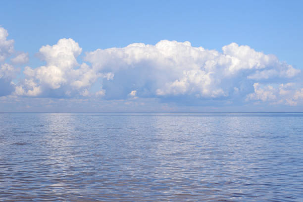 Ladoga lake at sunny day, Karelian isthmus, Russia.