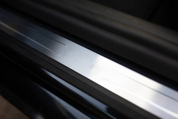 Modern car door threshold. Car door frame
