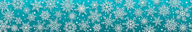 istock Christmas banner of paper snowflakes 1265714566