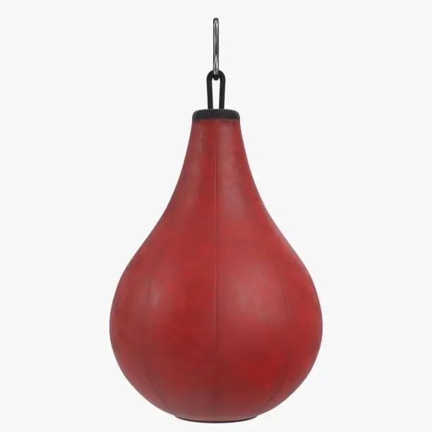 3D rendering illustration of an hanging punching ball