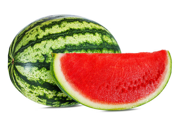 istock Watermelons isolated on white background with clipping path 1265717877