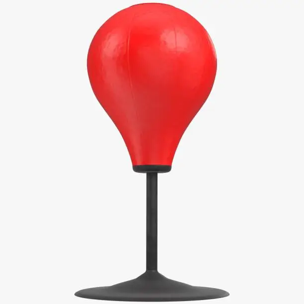 3D rendering illustration of a punching ball desktop toy