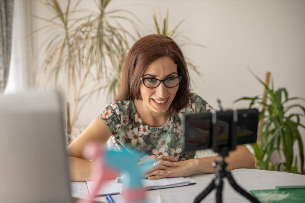 istock A young teacher holds online classes during a corona virus pandemic 1265721743